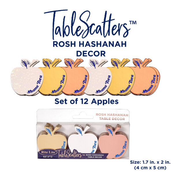 Shana Tova Tablescatters, 12 Foiled Apples - Image 3
