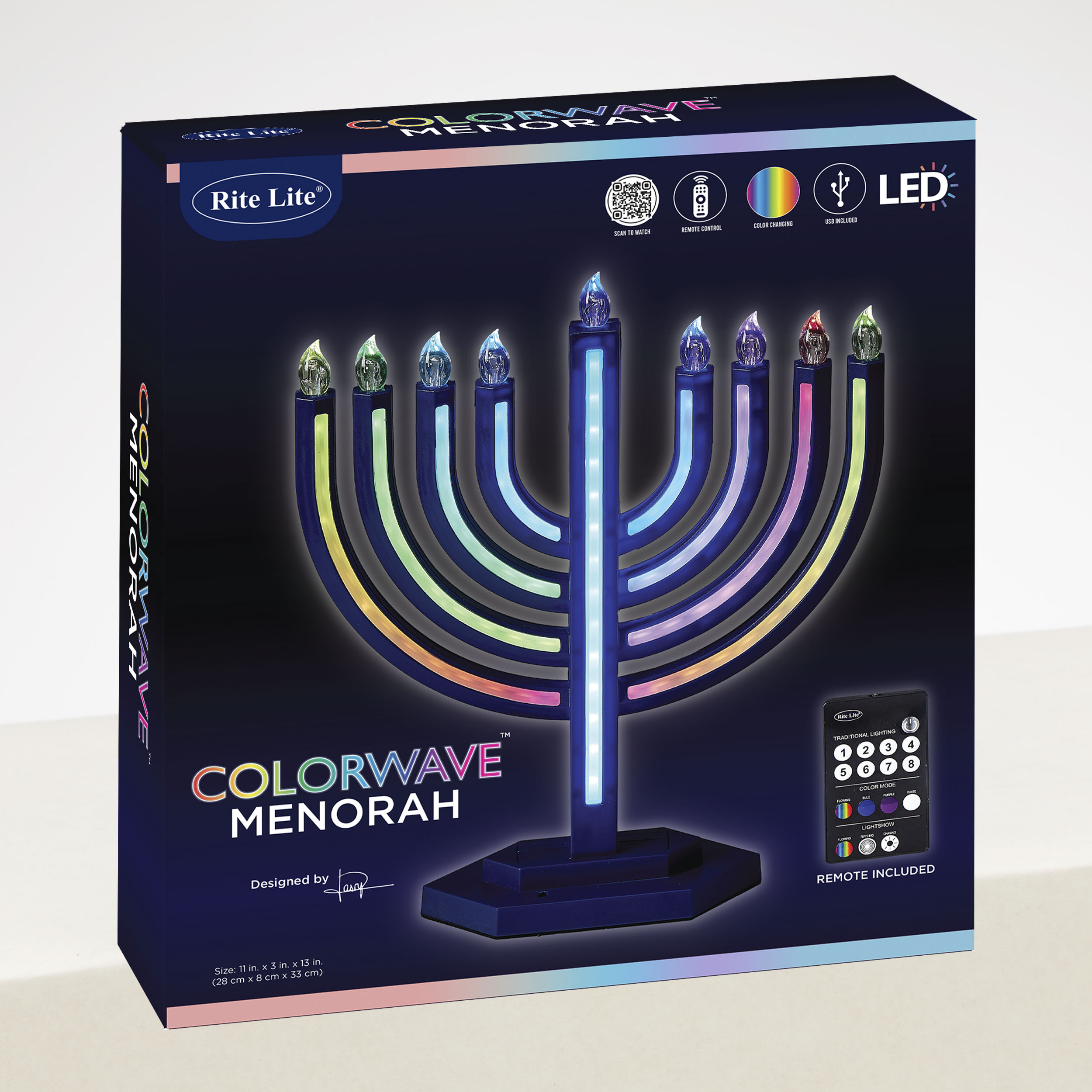 Colorwave LED Menorah With Color Changing Lights - Image 3