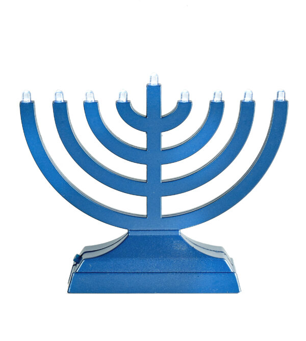 "Go Menorah"™ - Light It Anywhere - Metallic Blue