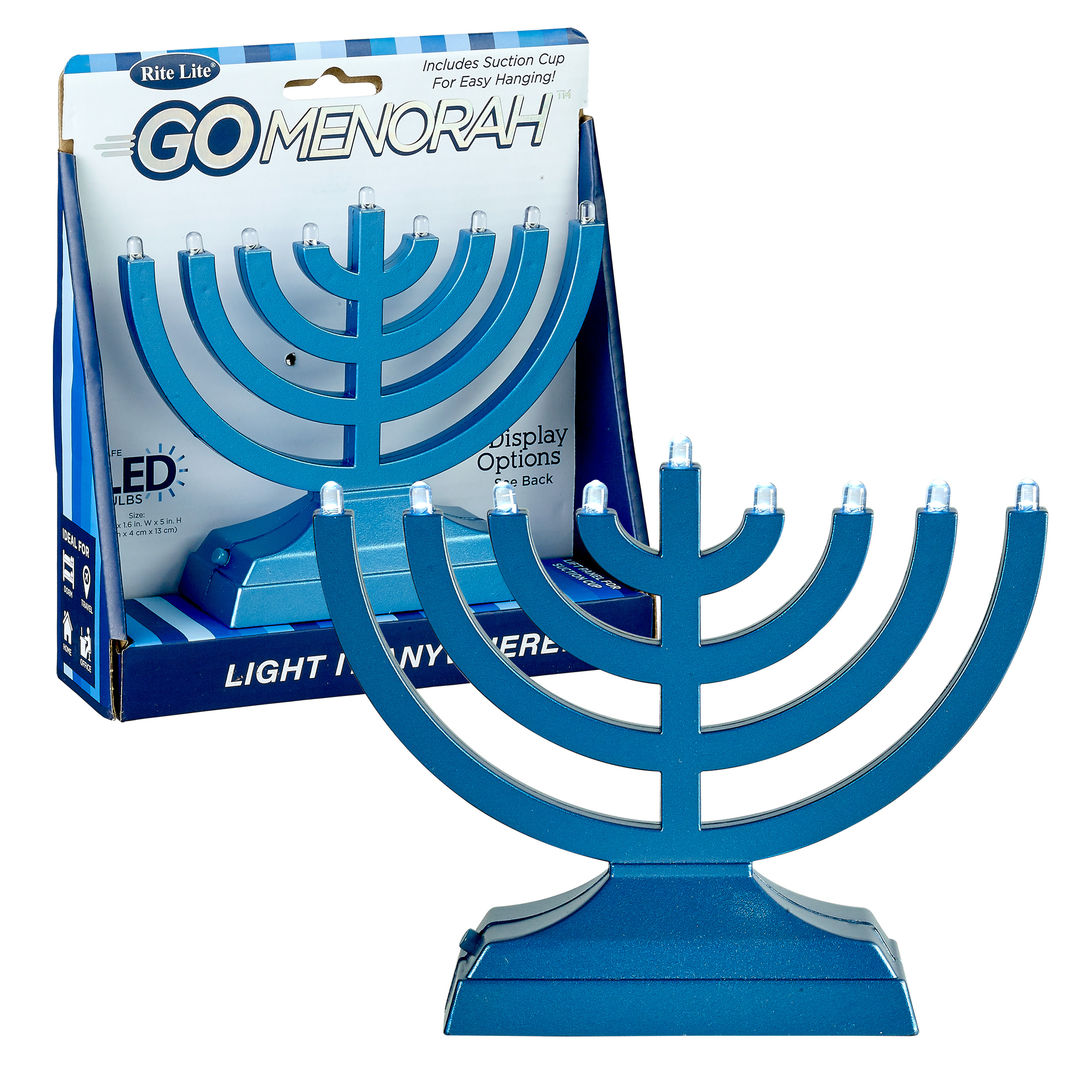 "Go Menorah"™ - Light It Anywhere - Metallic Blue - Image 2