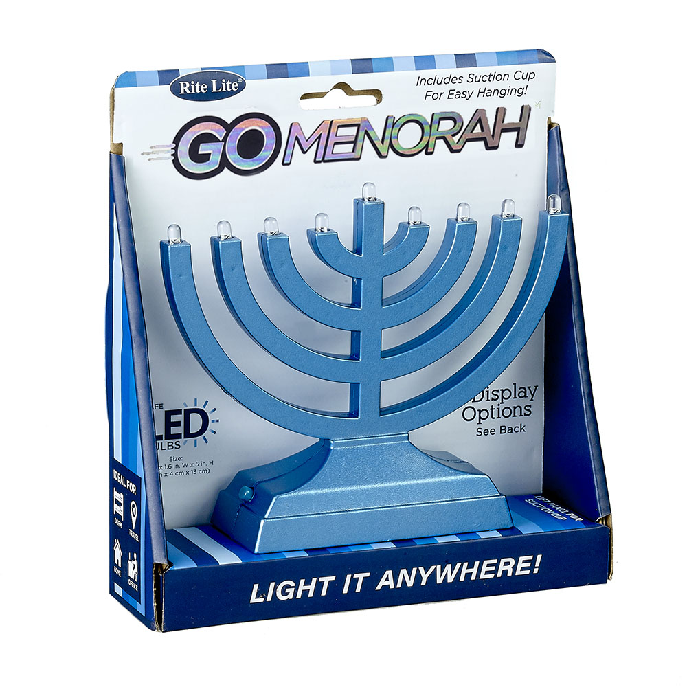 "Go Menorah"™ - Light It Anywhere - Metallic Blue - Image 4