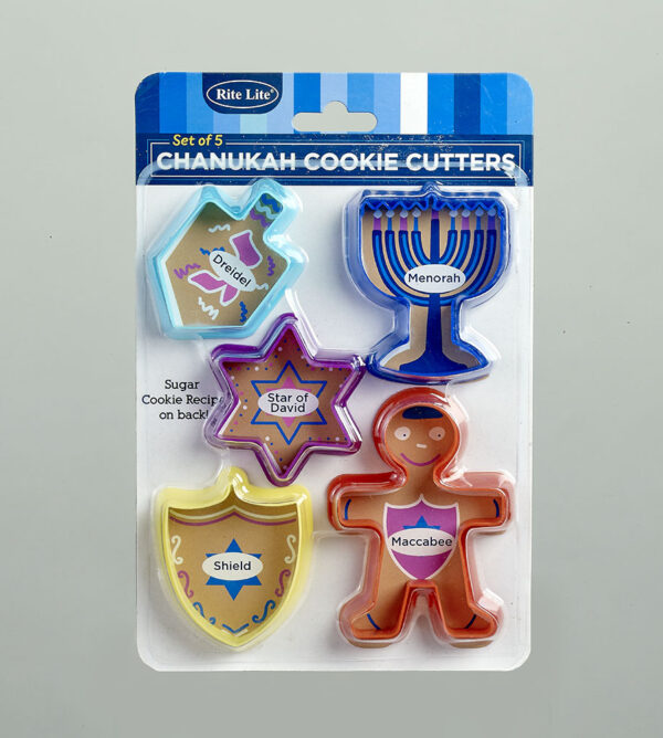 Plastic Chanukah Cookie Cutters - Set of 5