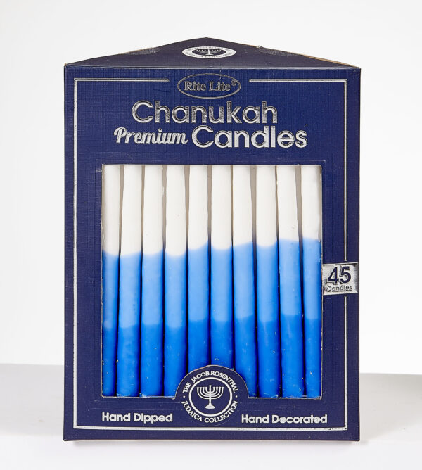 Premium Chanukah Candles - Blue, Light Blue & White