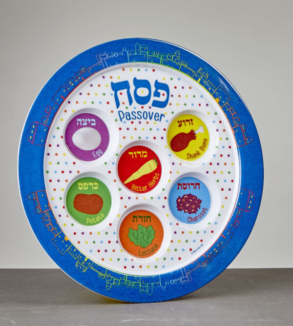 Children's Melamine Jerusalem Seder Plate- V2