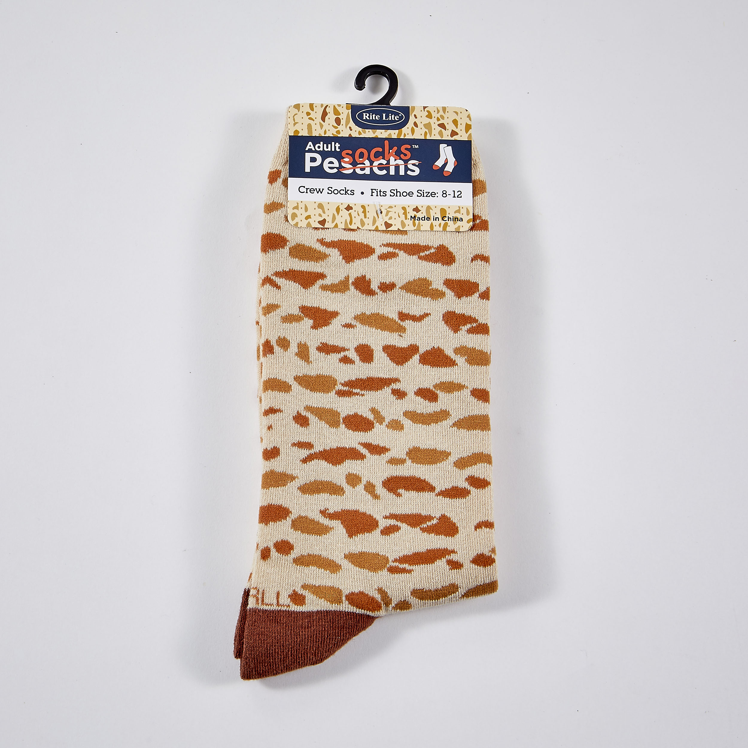 Passover Matzah Pattern Adult Crew Socks - Image 4