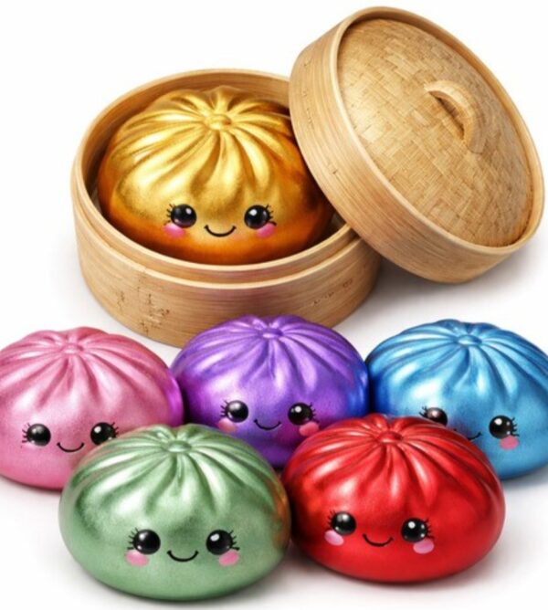 NEW- Metallic Dumpling Squishies