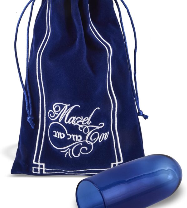 Jewish Wedding Breaking Glass Kit in Navy Velvet Drawstring Bag